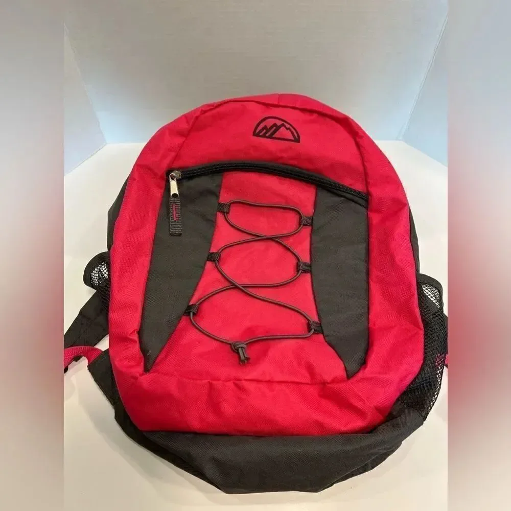 Mountain Edge 17'' Bungee Front Pocket Backpack Red One Size